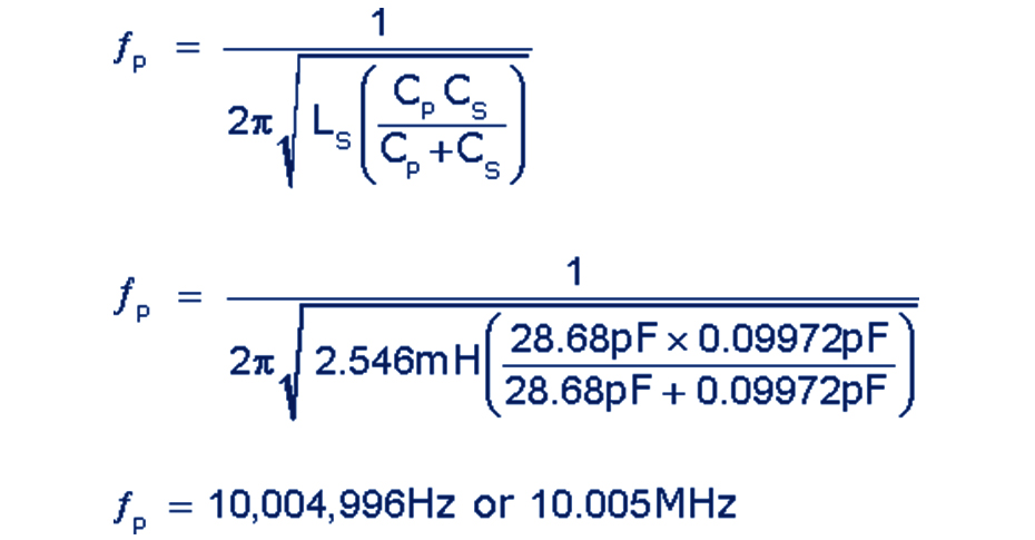 晶體的并聯(lián)諧振頻率?p